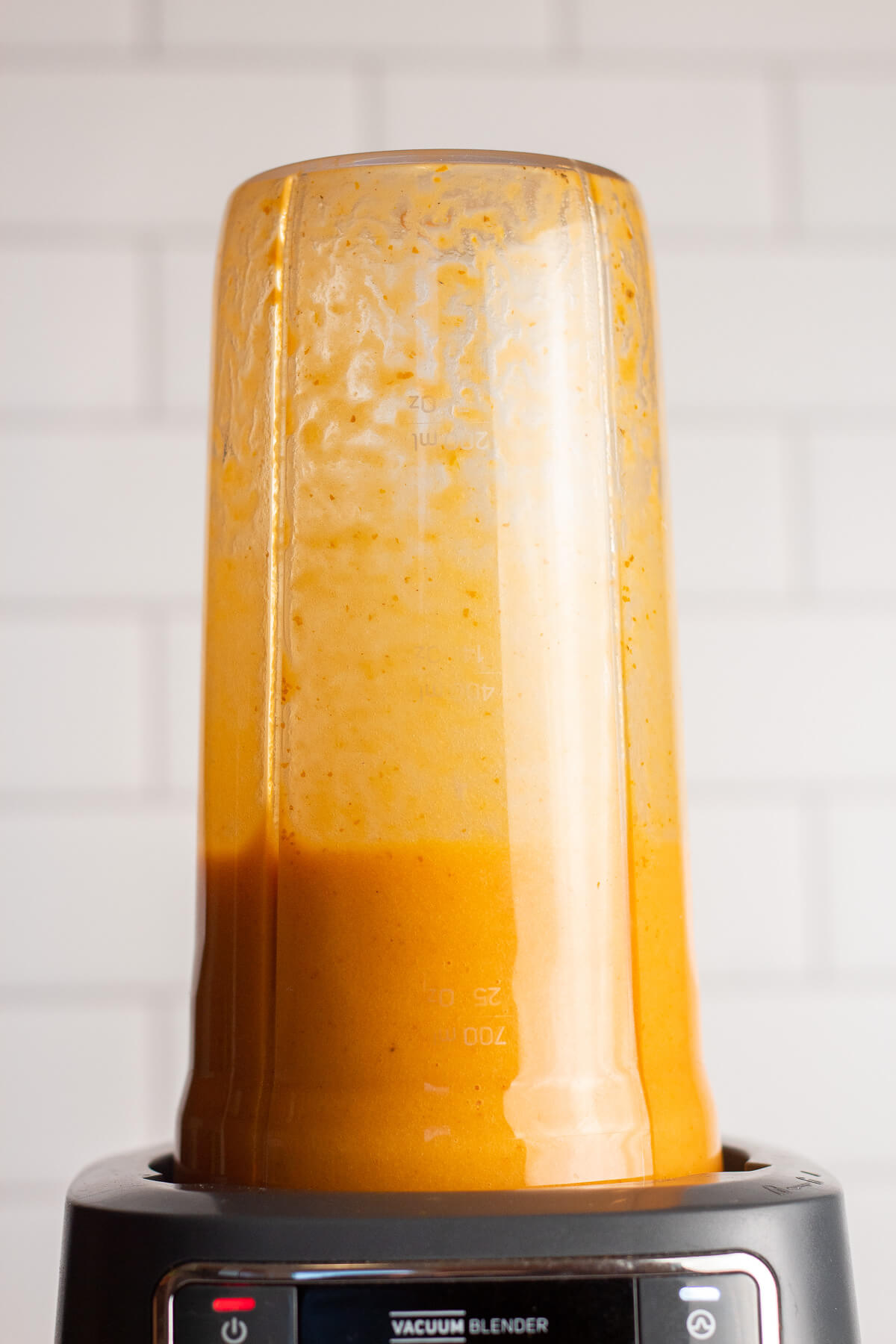 blended ingredients for pumpkin pie smoothie
