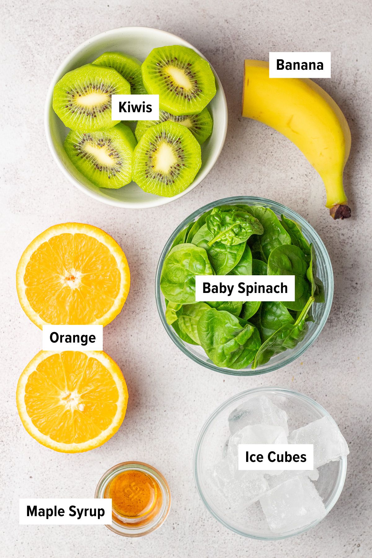 kiwi spinach smoothie ingredients